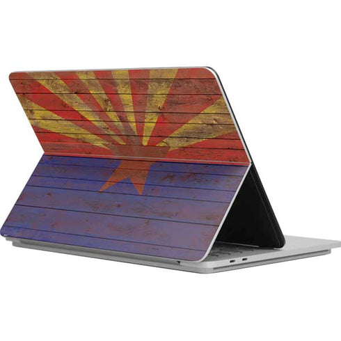 Arizona Flag Dark Wood Surface Laptop Studio Skin